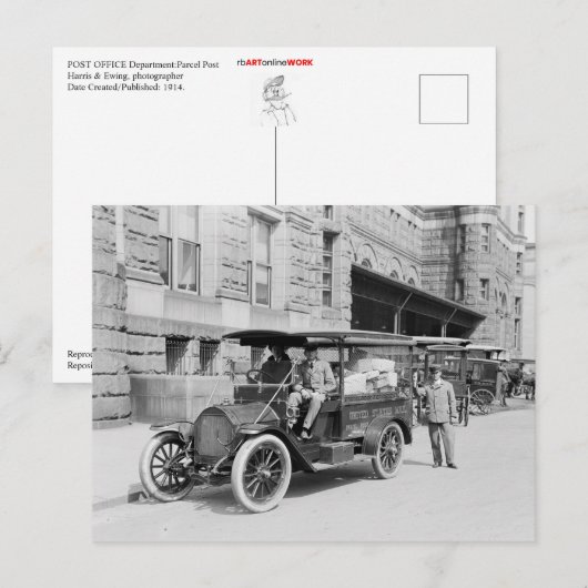 Postabteilung: Paketpost Postkarte (Vorne/Hinten)