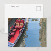 Postacard eines Gondelbootes in Venezia, Italien Postkarte (Vorne/Hinten)
