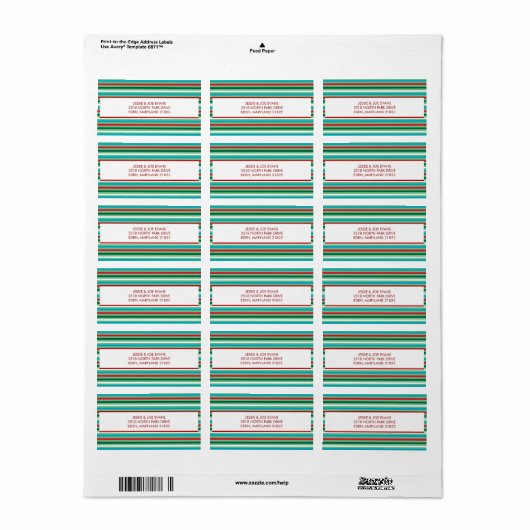 Postadressen für Weihnachtskarten Adressaufkleber (Vorne)