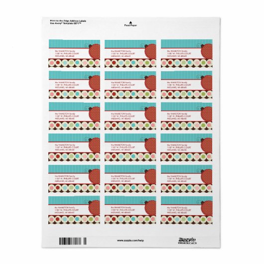 Postadressen für Weihnachtskarten Adressaufkleber (Vorne)