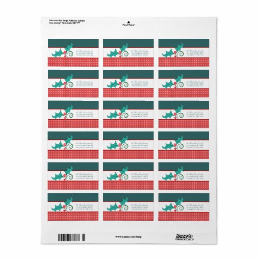 Postadressen für Weihnachtskarten Adressaufkleber (Vorne)