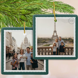 Postage Briefmarke 2 Foto Green Square Keramikornament
