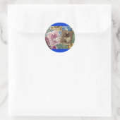 Postage Briefmarke Lucy Runder Aufkleber (Tasche)