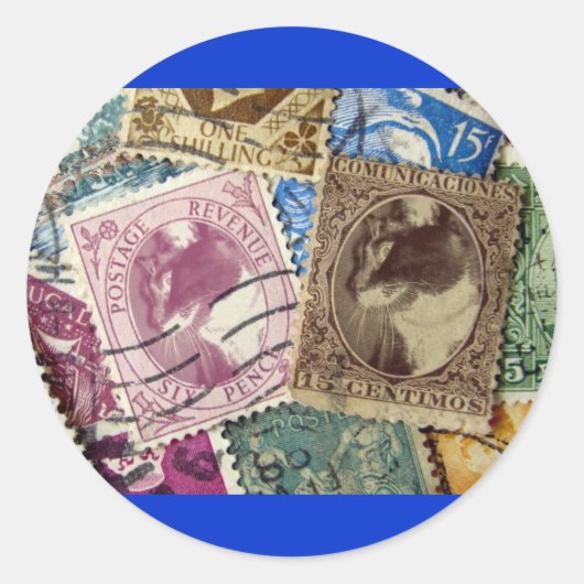 Postage Briefmarke Lucy Runder Aufkleber (Vorderseite)