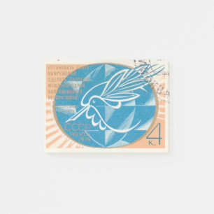 Postage Briefmarke mit einer Taube Post-it Klebezettel