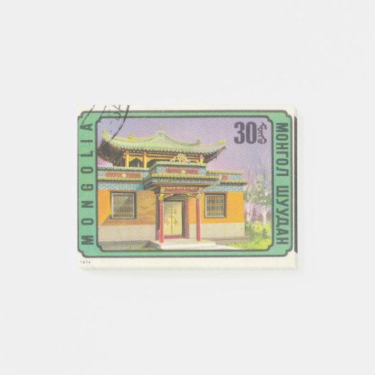 Postage Briefmarke mongol-shuudan mit Pagoda Post-it Klebezettel (Vorderseite)