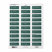 Postage Briefmarke Monogram Green Rücksendeadresse (Vorne)