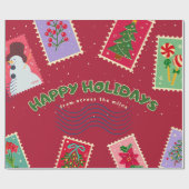 Postage christmas geschenkpapier (Flach)