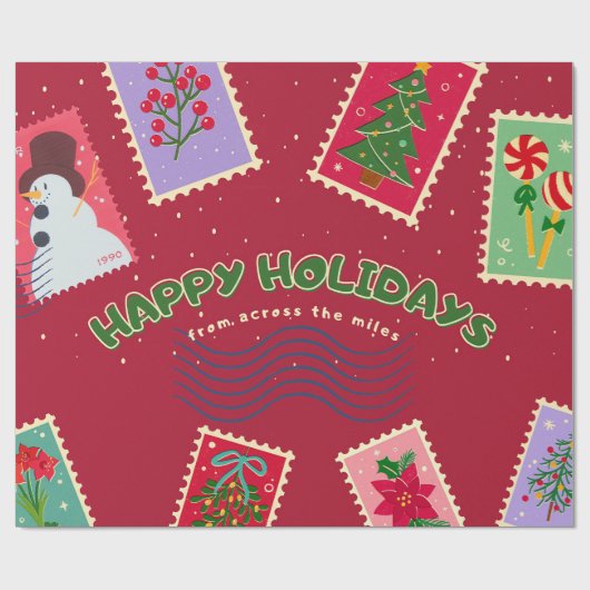 Postage christmas geschenkpapier (Flach)