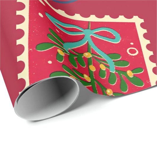 Postage christmas geschenkpapier (Rolleneckpunkt)