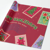 Postage christmas geschenkpapier