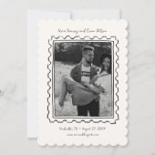 Postage Stamp Hand Drawn Save The Date Card (Vorderseite)