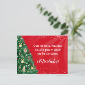 Postal Árbol de Navidad - Personalizable Postkarte (Stehend Vorderseite)