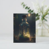 Postal Bosque enbotellado Postkarte (Stehend Vorderseite)