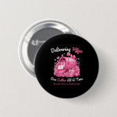 Postal Clerk Brustkrebs Bewusstsein Oktober Wir Wi Button (Vorne & Hinten)