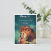 Postal de Felicitaciones con Diseño de León Postkarte (Stehend Vorderseite)