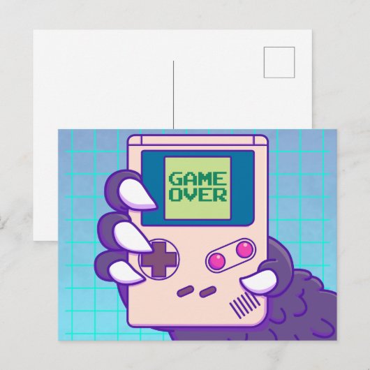 Postal de Game over Godzilla Postkarte (Vorne/Hinten)