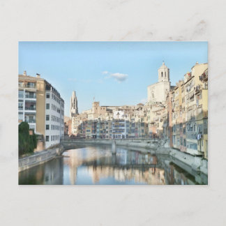 Postal de la ciudad de Girona. Postkarte
