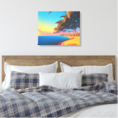 Postal de los 80s leinwanddruck (Insitu (Schlafzimmer))