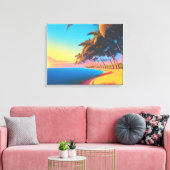 Postal de los 80s leinwanddruck (Insitu (Wohnzimmer))