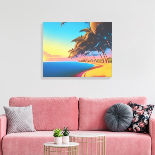 Postal de los 80s leinwanddruck (Insitu (Wohnzimmer))