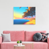 Postal de los 80s leinwanddruck (Insitu (Wohnzimmer))