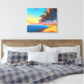 Postal de los 80s leinwanddruck (Insitu (Schlafzimmer))