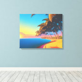 Postal de los 80s leinwanddruck (Insitu (Holzboden))