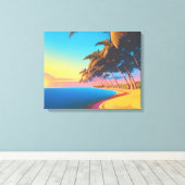 Postal de los 80s leinwanddruck (Insitu (Holzboden))