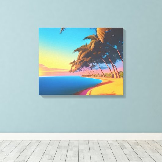 Postal de los 80s leinwanddruck (Insitu (Holzboden))