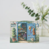 Postal de macetas d y flores postkarte (Stehend Vorderseite)