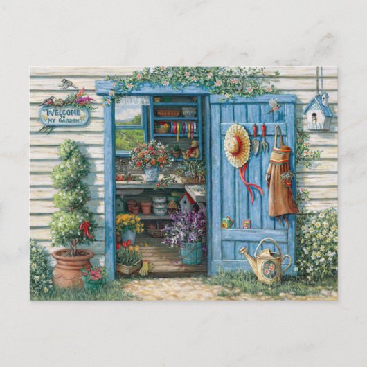 Postal de macetas d y flores postkarte (Vorderseite)