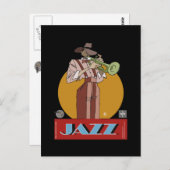 Postal - Jazz Dibujante Postkarte (Vorne/Hinten)