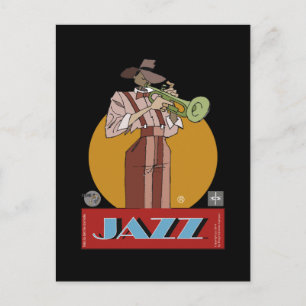 Postal - Jazz Dibujante Postkarte