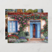 Postal Macetas, Flores y Colores Postkarte (Vorne/Hinten)