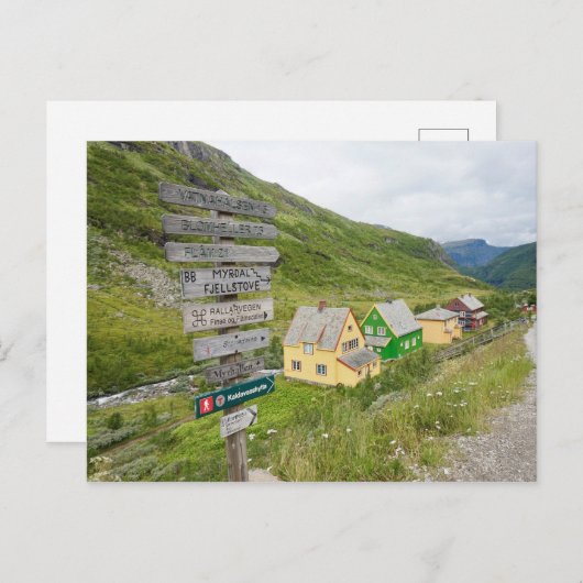 Postal Myrdam, Noruega Postkarte (Vorne/Hinten)