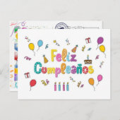 postal para saludo de cumpleaños postkarte (Vorne/Hinten)