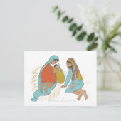 Postal sencilla del Naciemiento en Belén Postkarte (Stehend Vorderseite)