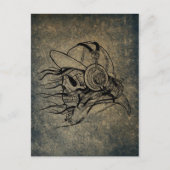 POSTAL SKULL MUSIC POSTKARTE (Vorderseite)