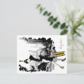 Postal ¡Taxi! Postkarte (Stehend Vorderseite)