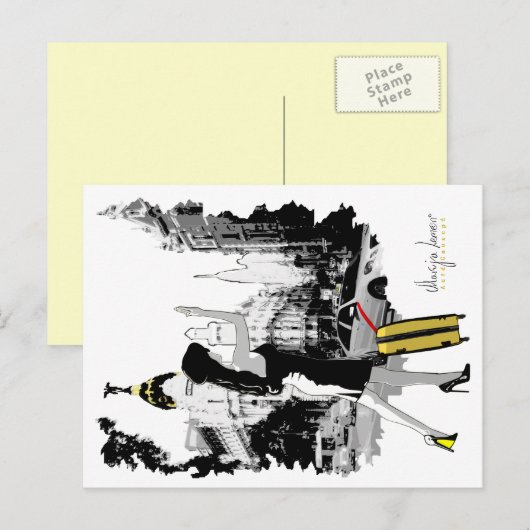 Postal ¡Taxi! Postkarte (Vorne/Hinten)