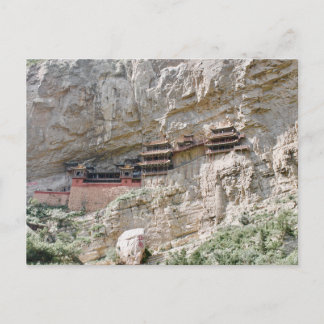 Postal templo colgante en Datong, China Postkarte