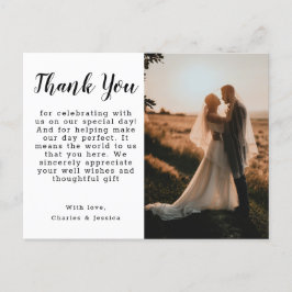 Postal Thank You Postcard Postkarte