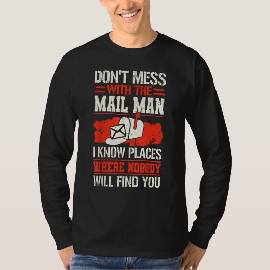 Postal Worker Delivery Service Post Office Mailbox T-Shirt (Vorderseite)