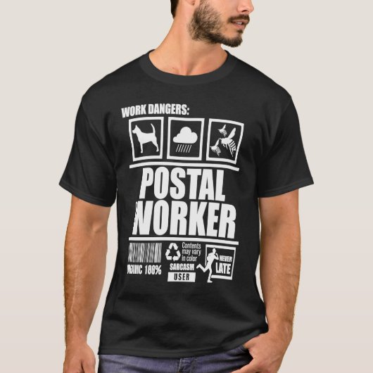 Postal Worker Handling Postman Mailman T-Shirt (Vorderseite)
