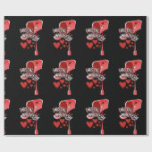 Postal worker heart - love postal worker mail geschenkpapier (Flach)