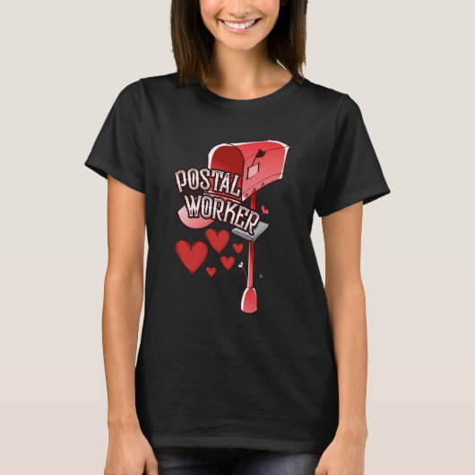 Postal worker heart - love postal worker mail T-Shirt (Vorderseite)