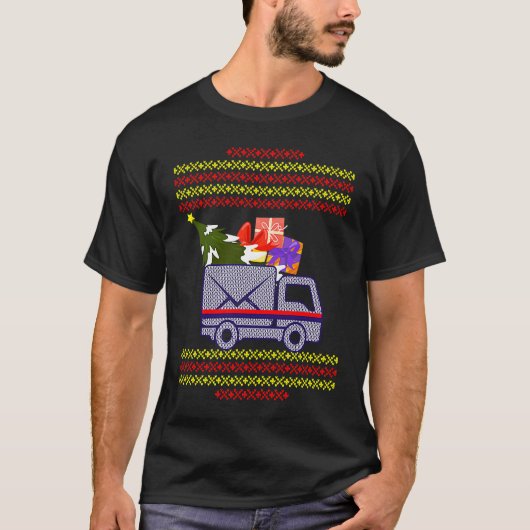 Postal Worker Lucky Christmas Mailman Postman T-Shirt (Vorderseite)