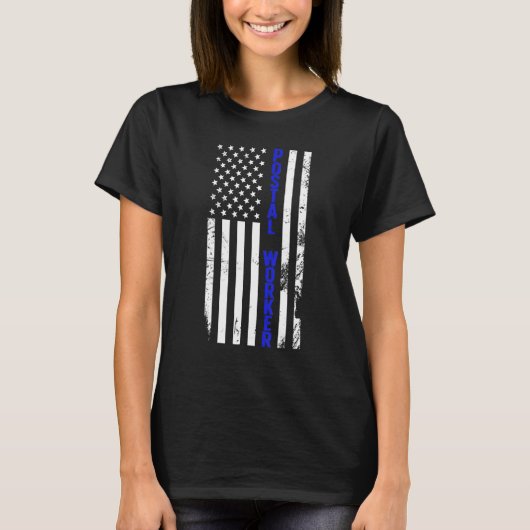 Postal Worker US Flag Postman Mail Carrier Mailman T-Shirt (Vorderseite)