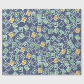 Postal Worker Wrapping Paper Geschenkpapier (Flach)